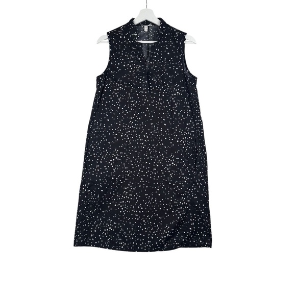 Eileen Fisher Organic Cotton Polka Dot A-Line Dress Size S/P - Picture 2 of 8